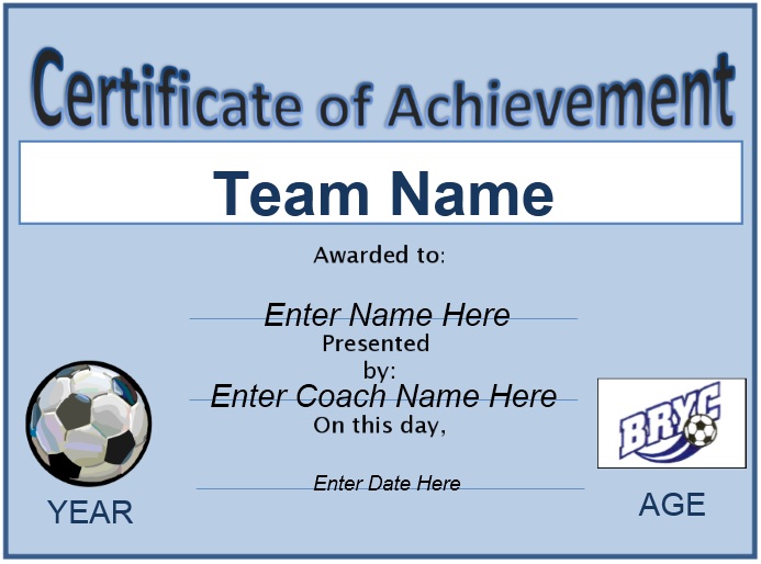13 Free Sample Soccer Certificate Templates - Printable Samples