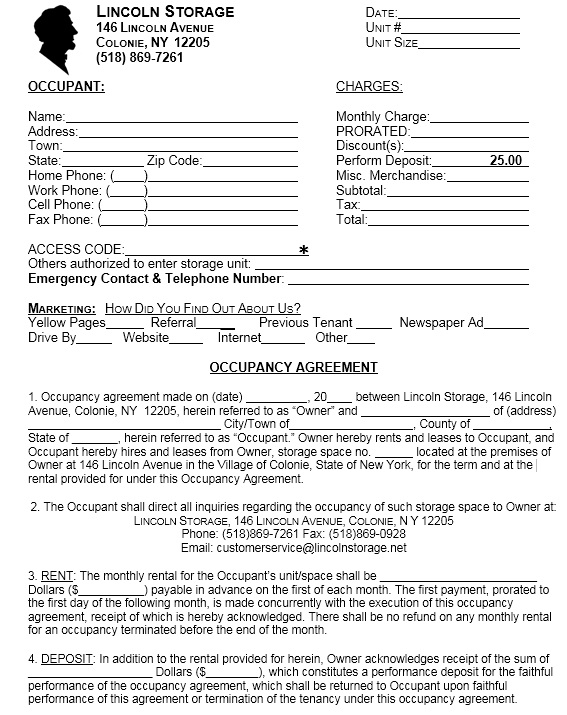 excluded occupier agreement template