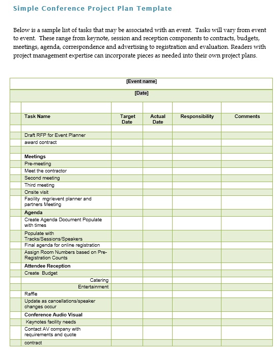 Conference Schedule Template Word from www.printablesample.com