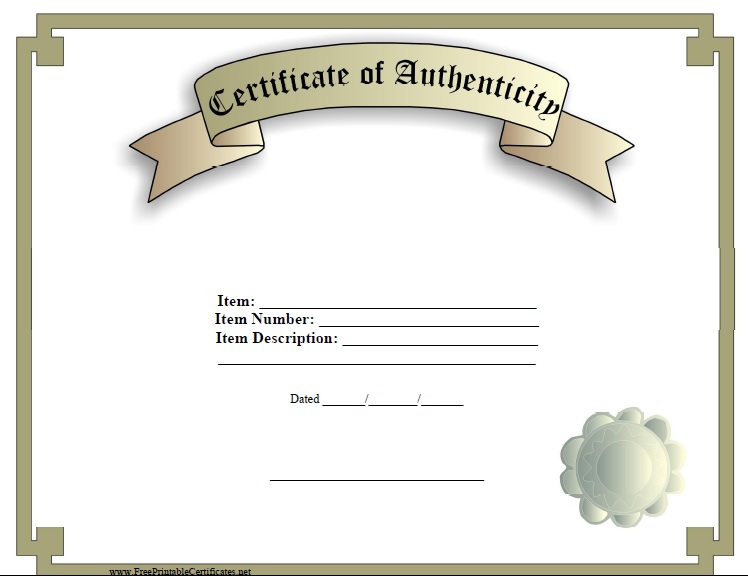 Certificate Of Authenticity Artwork Template from www.printablesample.com