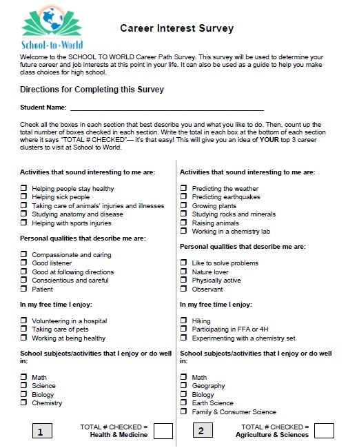 9 Free Sample Career Assessment Survey Printable Samples