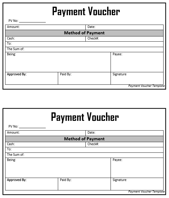 Free petty cash voucher form