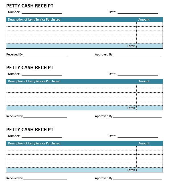 Free template for a cash receipt