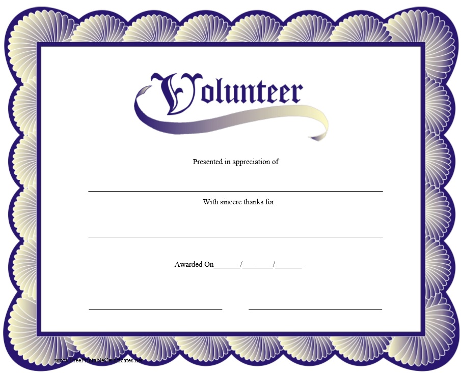 community service hours certificate template