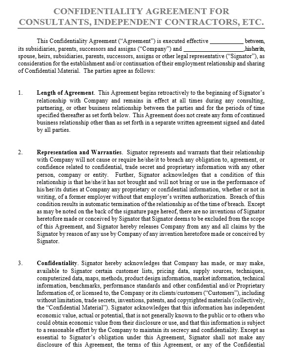 10 Free Independent Contractor Agreement Templates - Printable Samples
