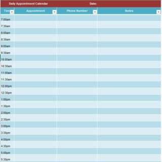 15 Free Sample Appointment Schedule Templates - Printable Samples