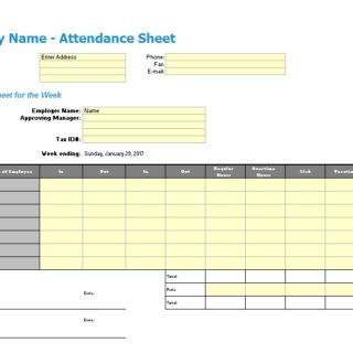 9 Free Sample Class Attendance Sheet Templates - Printable Samples