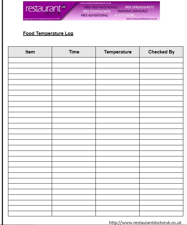 Editable Temperature Log