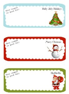 7 Free Holiday Discount Coupon Templates - Printable Samples