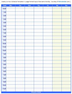 12 Free Sample Vacation Schedule Templates - Printable Samples