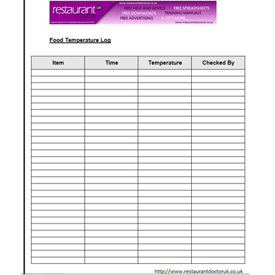 11 Free Sample Temperature Log Templates Printable Samples