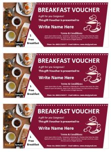 Breakfast Voucher Template 03