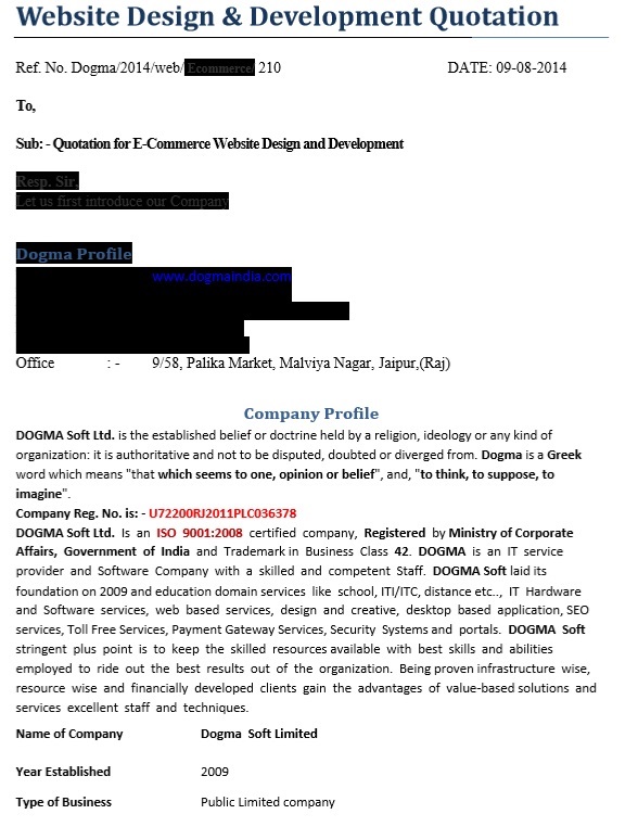 7 Free Sample Web Design Estimate Evaluation Form - Printable Samples