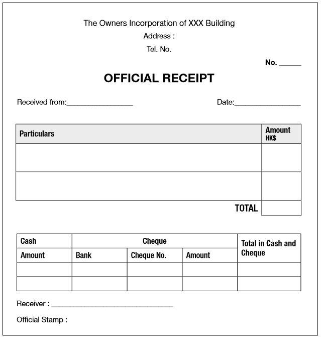 Tel address. Cash Receipt. Official Receipt. Receipt Sample. Receipt Template.