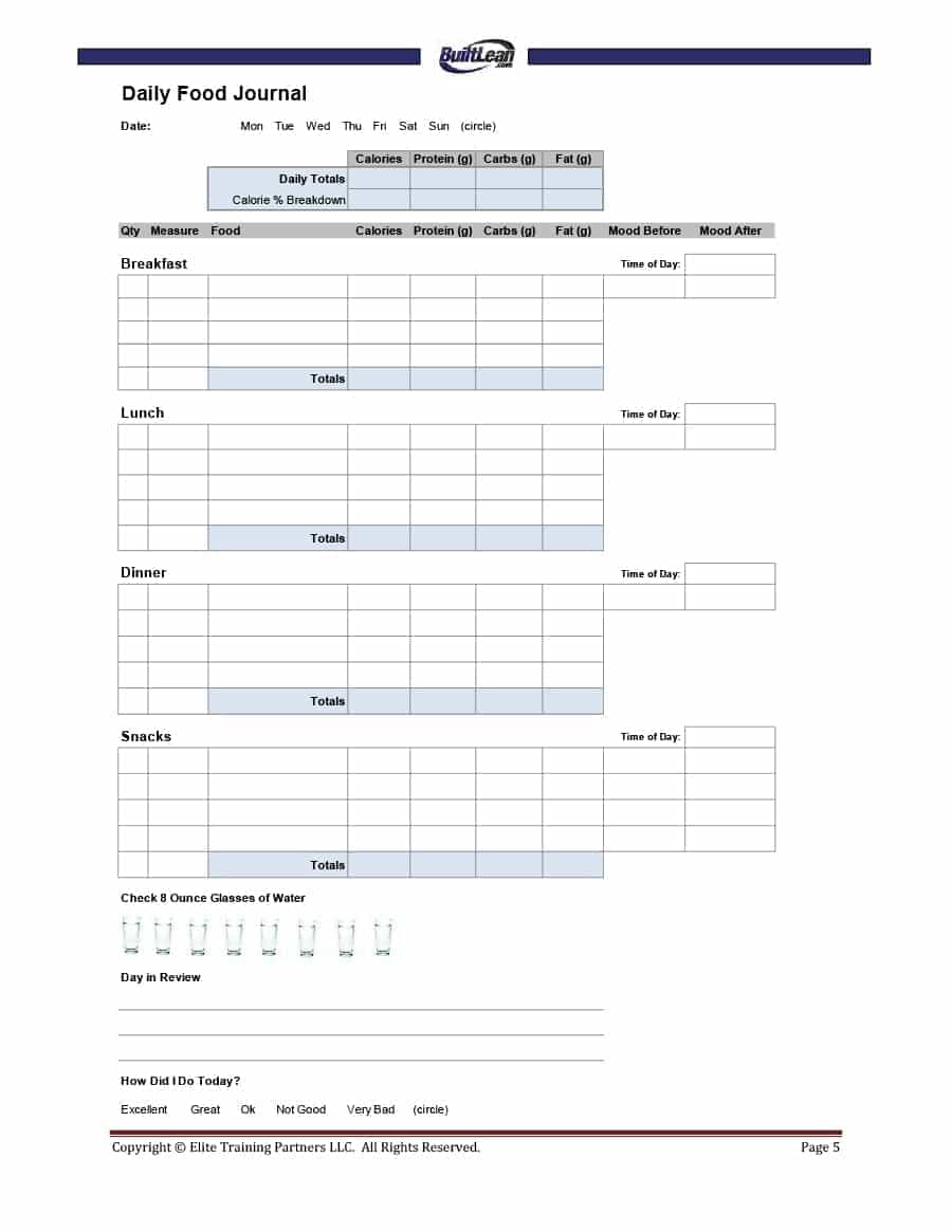 food journal template 13