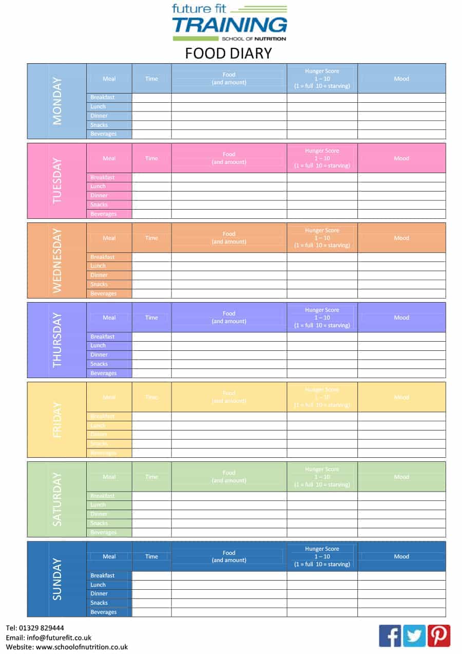 Meal Journal Template from www.printablesample.com