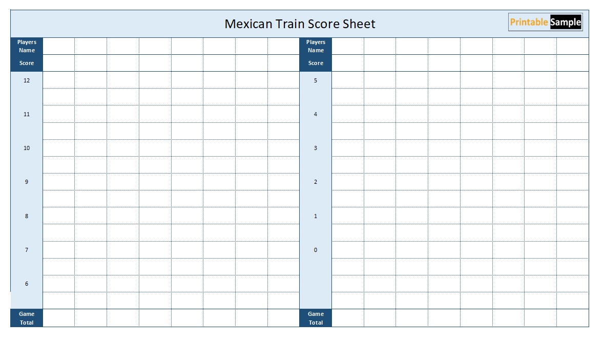 mexican train score sheet template 03