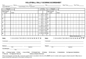 14 Free Sample Volleyball Score Sheet Templates - Printable Samples