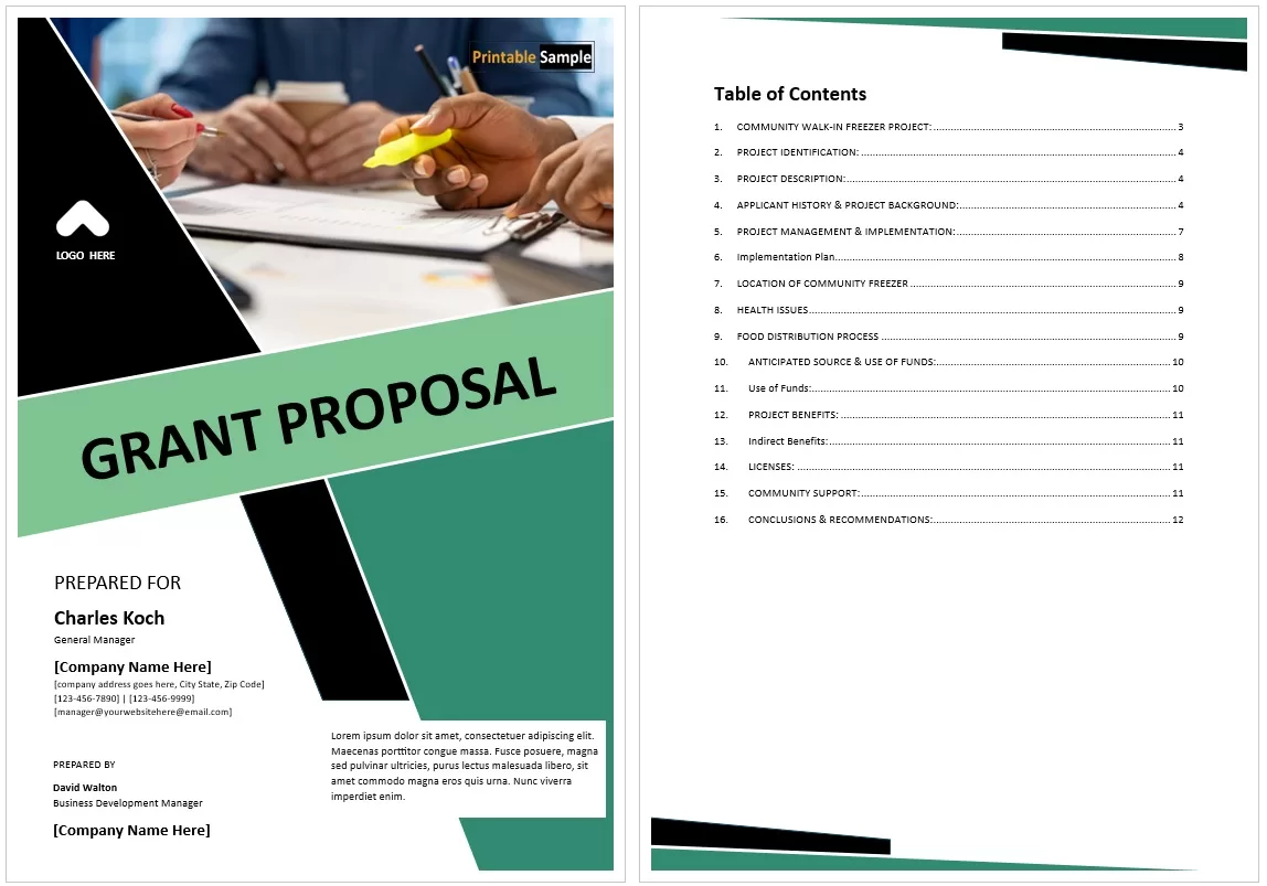 Grant Proposal Template - Community Project