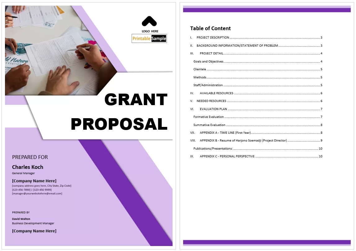 Grant Proposal Template - For Healthy Moms for Healthy Kids Project