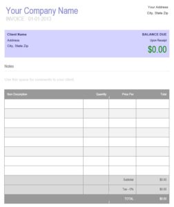 10 Free Sample Professional Hotel Invoice Templates - Printable Samples