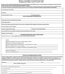 12 Free Sample Printable Medical Authorization Forms - Printable Samples