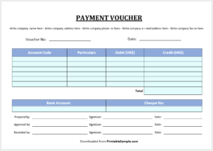 20 Free Sample Payment Voucher Templates - Printable Samples