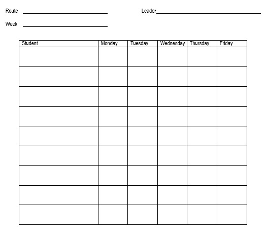 School Attendance Sheet Template