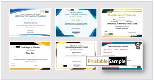 Training Certificate Templates