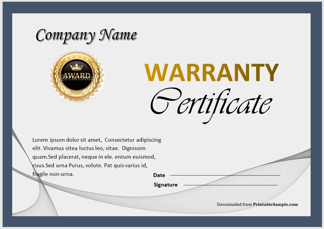 18-free-sample-warranty-certificate-templates-printable-samples