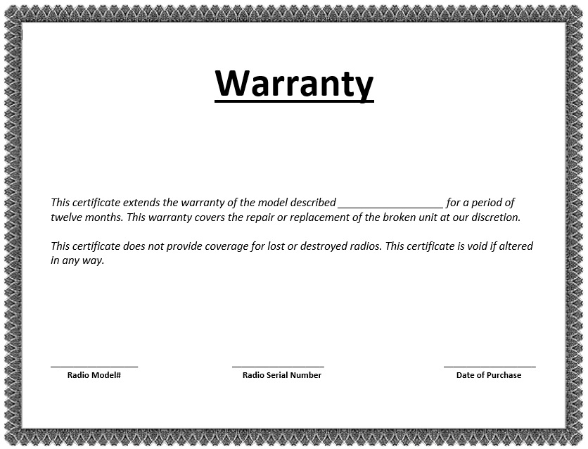 18 Month Warranty - Flier Template 