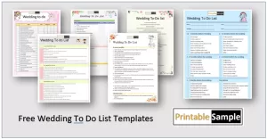Wedding To-do List Templates