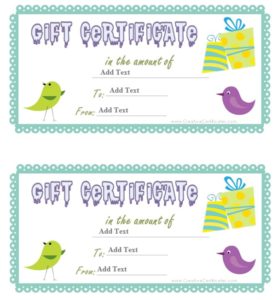 9 Free Sample Birthday Voucher Templates - Printable Samples