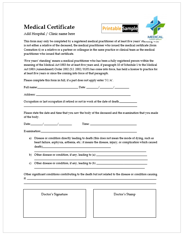 medical certificate template 09