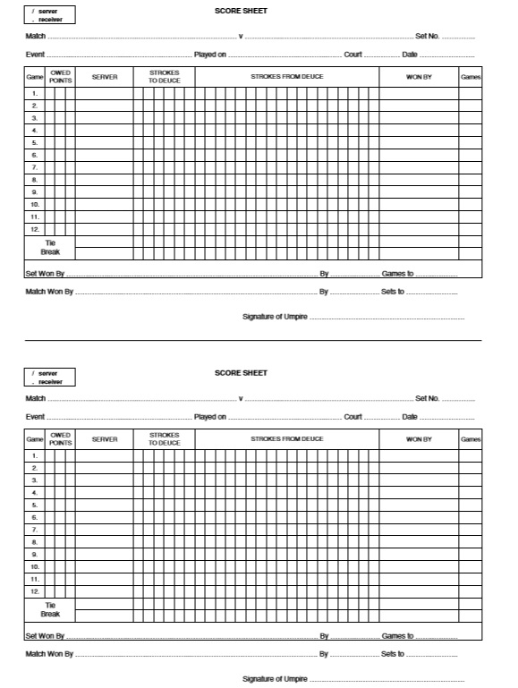 9 Free Sample Tennis Score Sheet Templates Samples Pr - vrogue.co