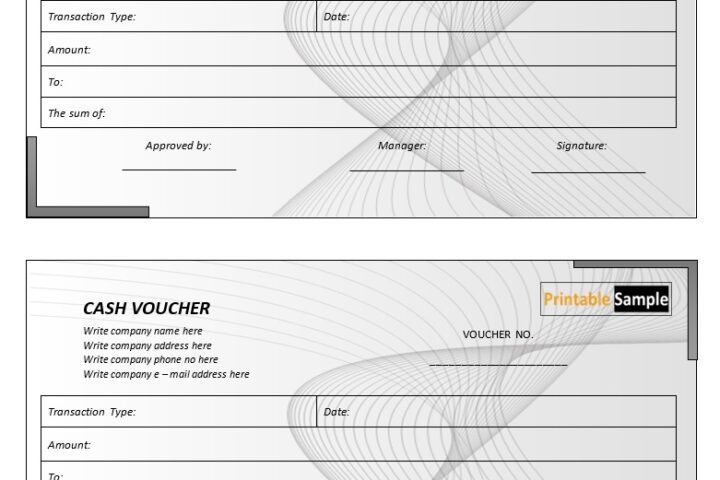 Free Voucher Templates - MS Word, MS Publisher and in PDF Format
