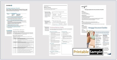 HOME MORTGAGE CHECKLISTS IMAGE