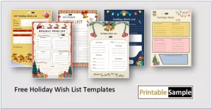 Holiday Wishlist Templates