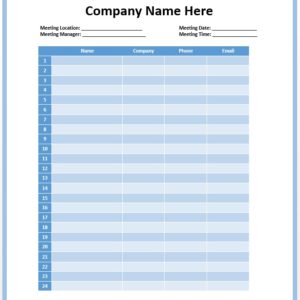 Meeting-Attendance-Sheet 7 - Printable Samples