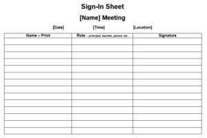 14 Free Safety Sign in Sheet Templates - Printable Samples