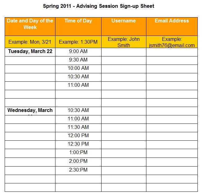 Volunteer Schedule Template Excel from www.printablesample.com