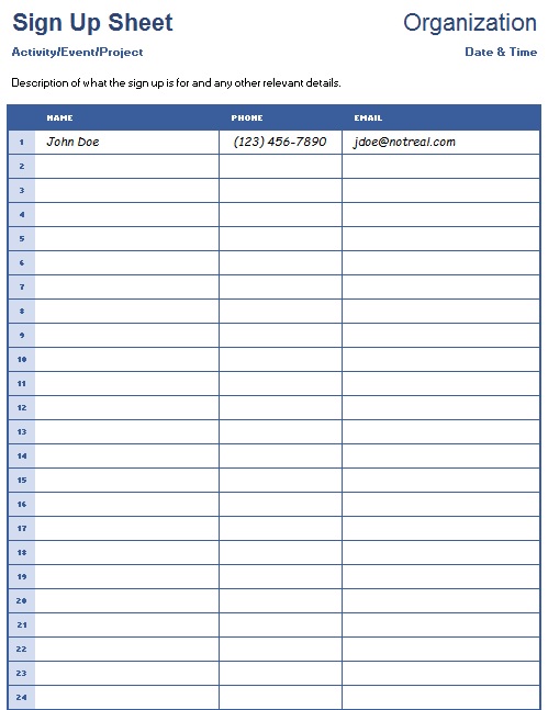 Printable Time Slot Sign Up Sheet Template from www.printablesample.com