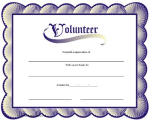 9 Free Sample Volunteer Certificate Templates - Printable Samples