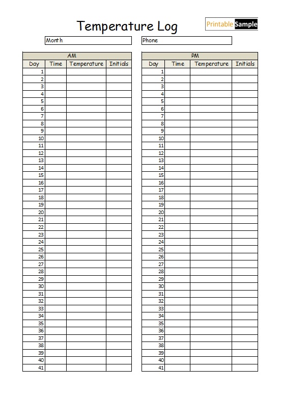 11-free-sample-temperature-log-templates-printable-samples