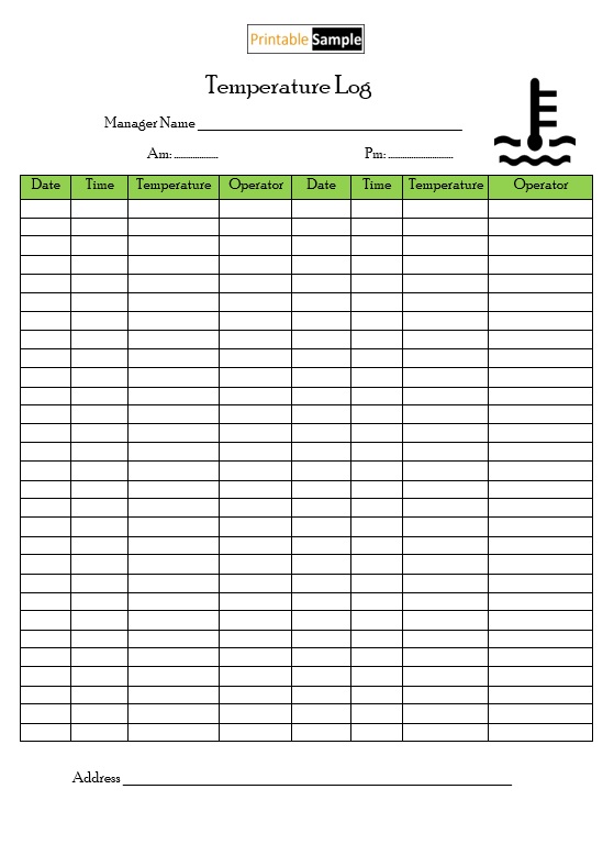 temperature log template 07