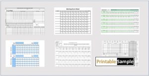 bowling score sheet templates image