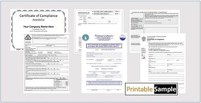 compliance certificate templates image