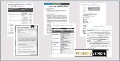10 Free Sample Laptop Maintenance List Templates - Printable Samples