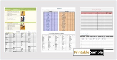 sample moving inventory list templates image