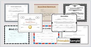 stock shares certificate templates image